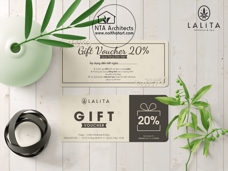 “Hút ngàn khách” với cách marketing cho spa cực chuẩn Mẫu thiết kế gift voucher cho spa do team Nội Thất Art thực hiện