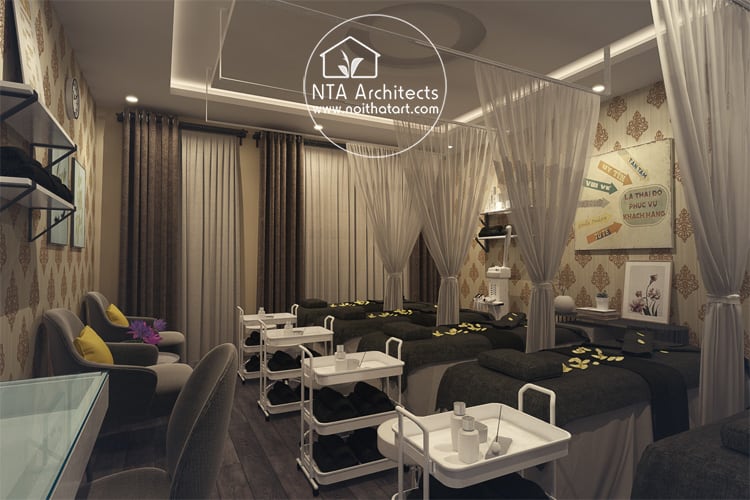 Một phòng spa 5 giường với tổng mức đầu tư khoảng gần 300 triệu